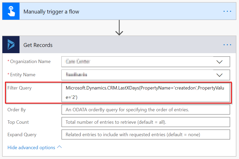 Flow with a Query Function filter